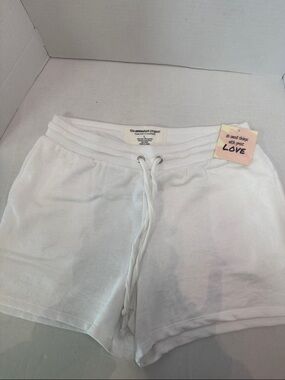 The Sweatshirt Project. White Women's Drawstring Shorts